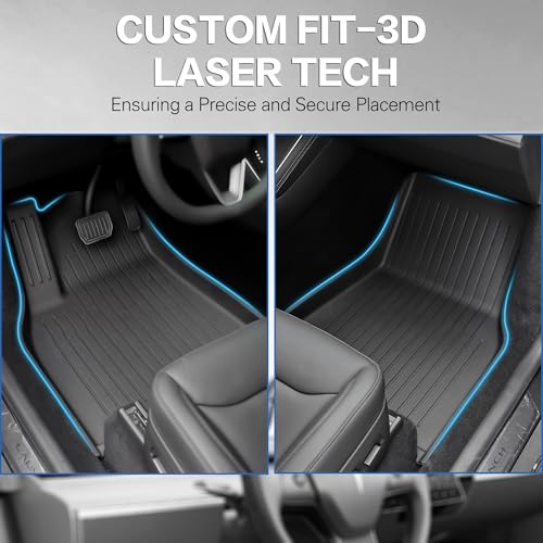 Front driver and passenger seat mats for Tesla Model Y