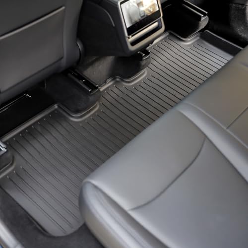 Rear seat floor mats installation view