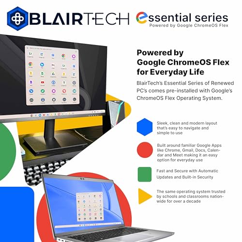 BlairTech desktop with wireless keyboard and mouse