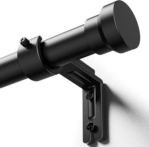 YaFex 32-144 inch black curtain rod