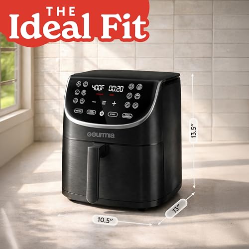Gourmia air fryer on kitchen countertop