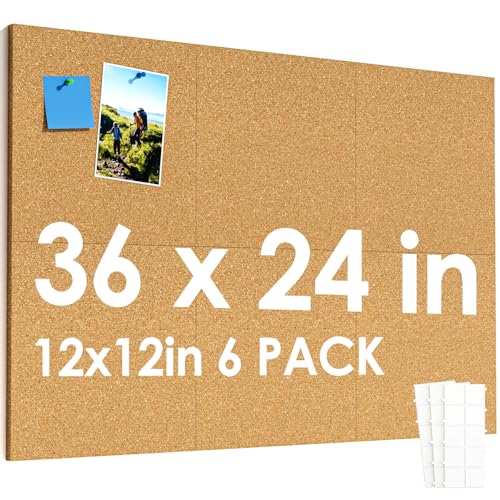 MaxGear 36 inch x 24 inch cork board set
