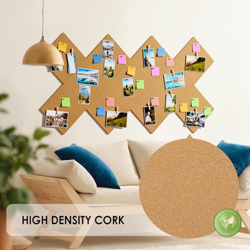 Six 12 inch x 12 inch cork tiles