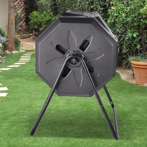 VEVOR composter used in a home garden