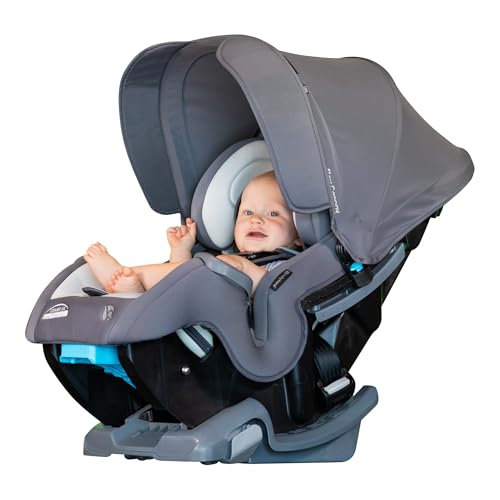 Close up of Baby Trend convertible seat fabric padding