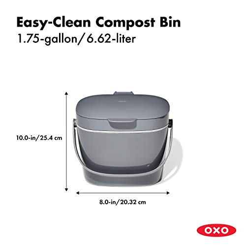 OXO compost bin with lid open