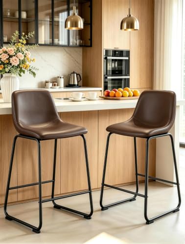 TAVR 24 inch brown counter stools set