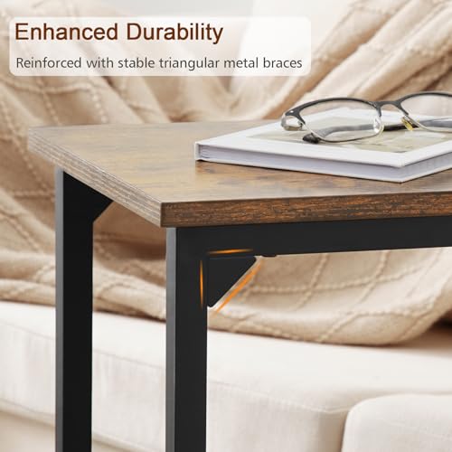 Industrial steel frame C table