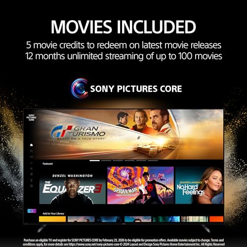 Sony Google TV home screen interface