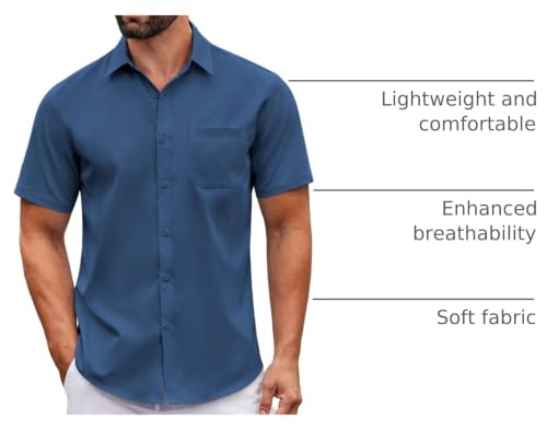 Side profile of COOFANDY Men's summer shirt