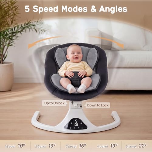 RIVIPLOU infant swing remote control and speed settings