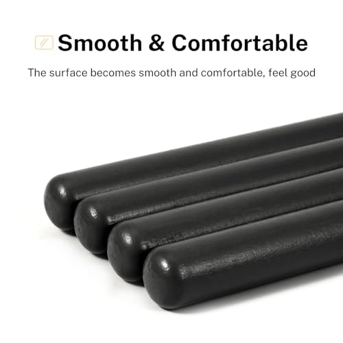 Black maple wood drumstick texture