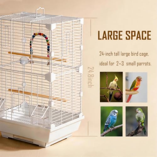 Close up of bird cage feeders