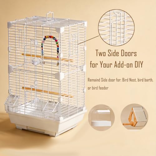 Metal wire spacing on bird cage