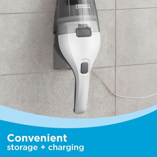 Handheld vac used for car interior cleaning