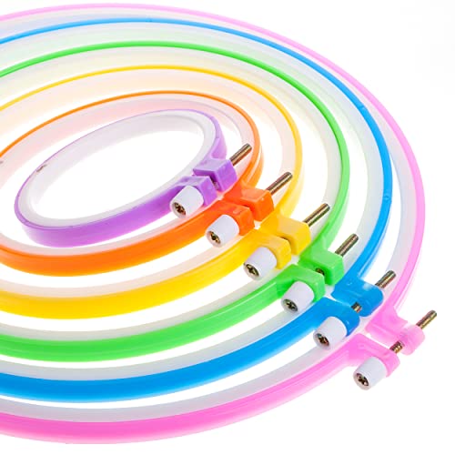 Mr. Pen multi-colored plastic embroidery hoops