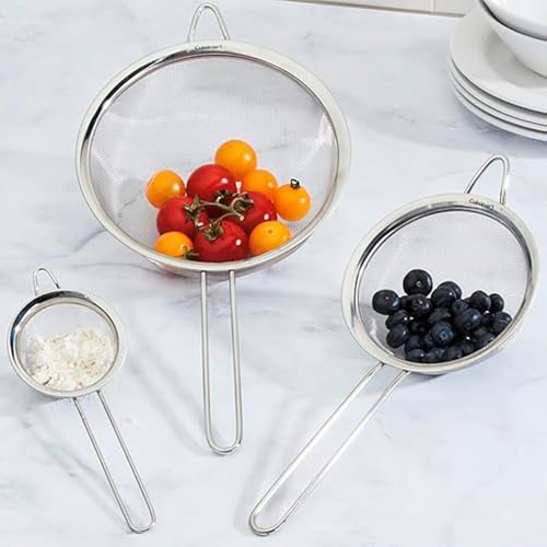Cuisinart kitchen strainer set in stainless steel