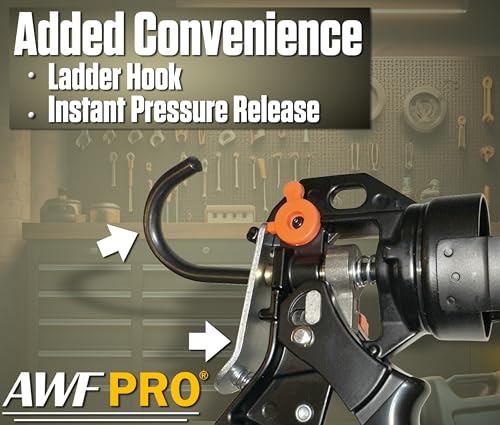 Black AWF PRO manual caulking gun in packaging