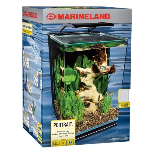 MarineLand Portrait glass aquarium side profile