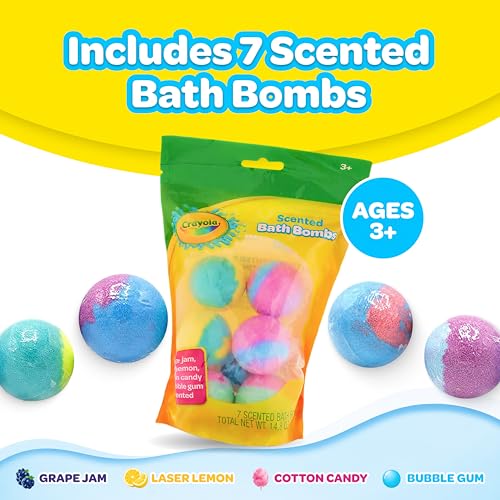 Assorted colors of Taste Beauty Crayola bath fizzies