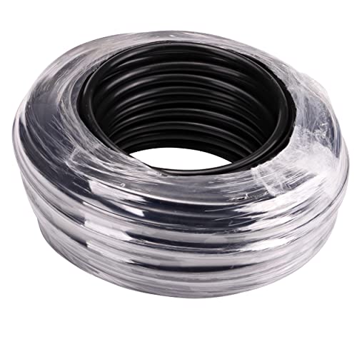 Raindrip black polyethylene irrigation tubing close up