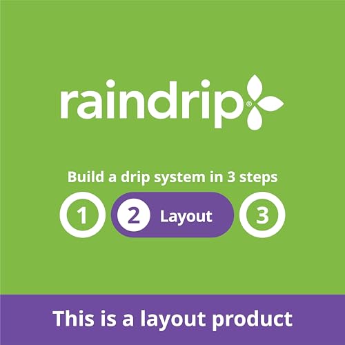 Raindrip drip irrigation tubing connected to fittings