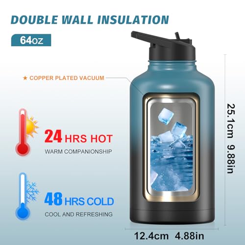 WATERSY stainless steel flask side view