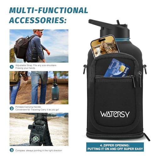 WATERSY water bottle with decorative stickers