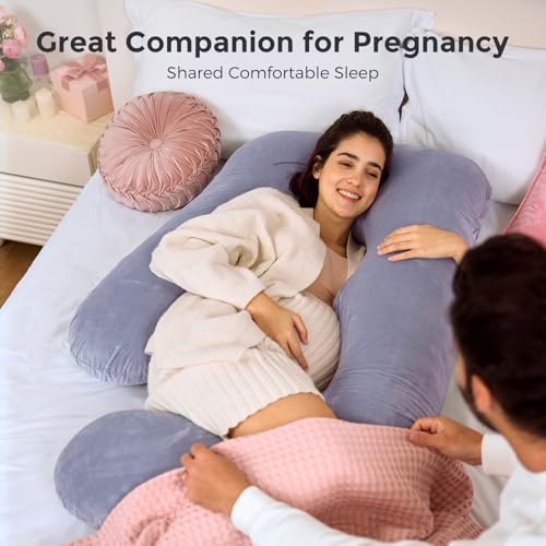 Side profile of Momcozy 57 inch body pillow