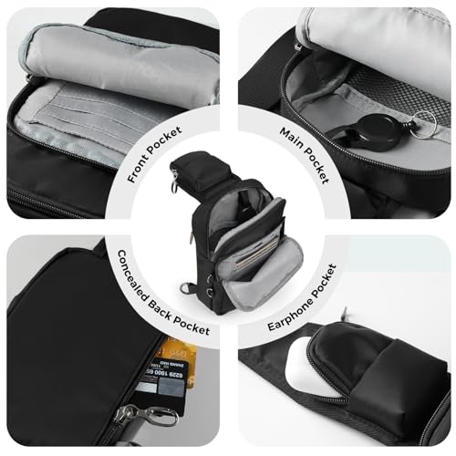 VADOO sling bag zipper lock mechanism