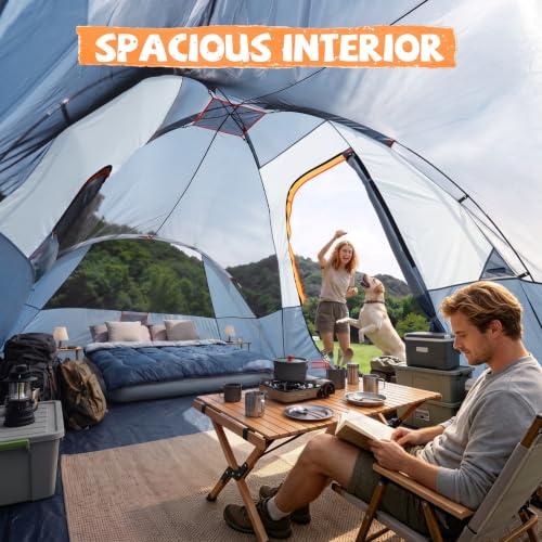 Interior space of WildFinder 10-person tent