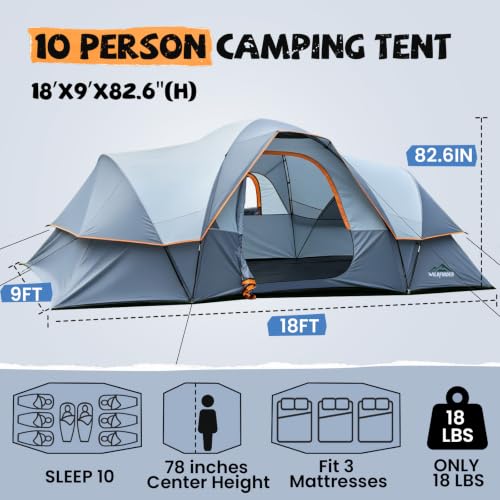 WildFinder camping tent with rainfly attached