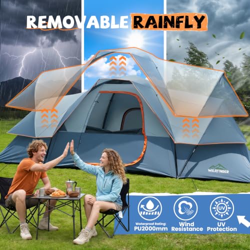 Close up of grey fabric on WildFinder tent