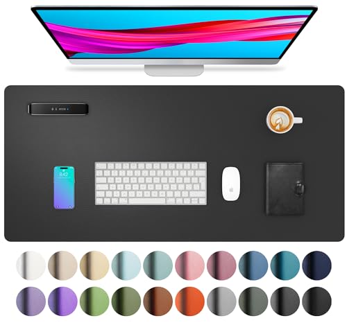 Aothia leather desk pad overhead view