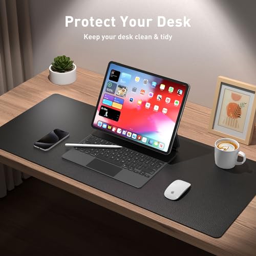 Desk mat under a laptop and mouse