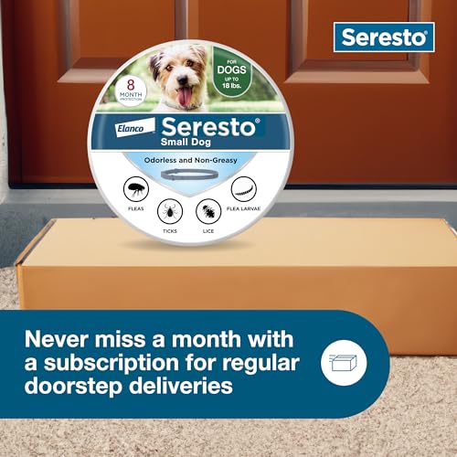 Seresto 8-Month Flea & Tick Collar for Small Dogs Under 18 lbs., 2ct full set