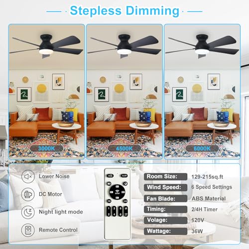 Depuley fan installed in a modern bedroom setting