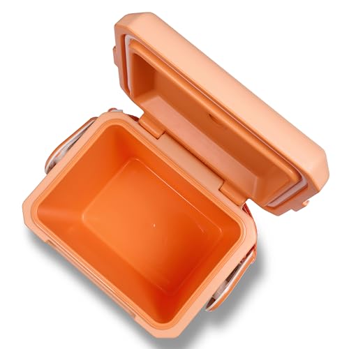 Side profile of Igloo Tag Along Too Apricot cooler