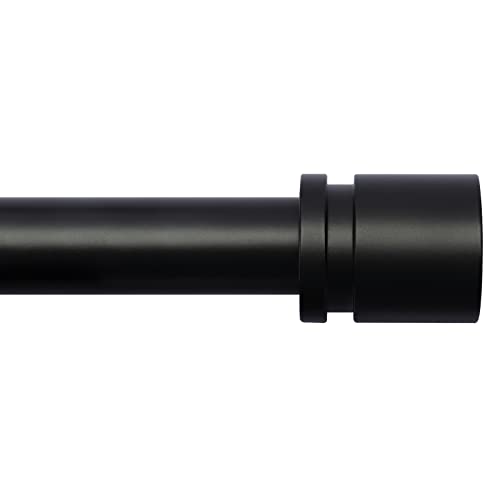 Byondeth black curtain rod full view