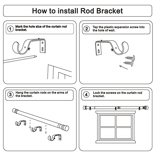 Assembled black curtain rod