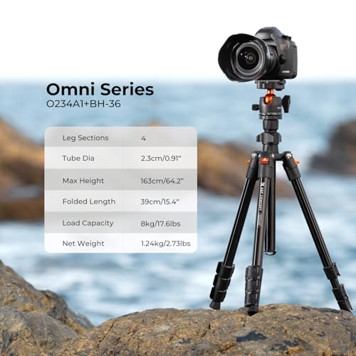 Folded K&F Concept K234A0+BH-28L tripod in carry bag