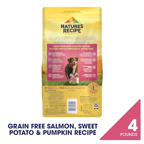Nature's Recipe salmon dog food ingredient label