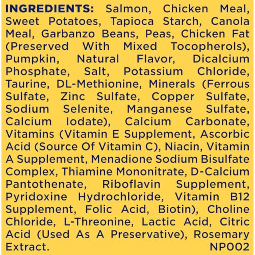 Nature's Recipe dog food salmon and sweet potato imagery