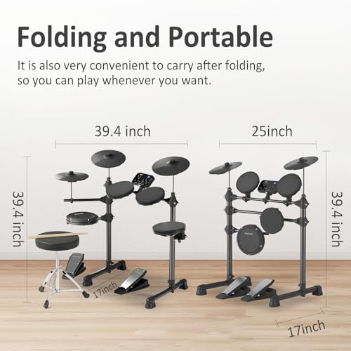 AODSK Electric Drum Set headphones
