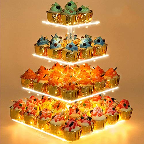 YestBuy 4 tier acrylic cupcake stand view