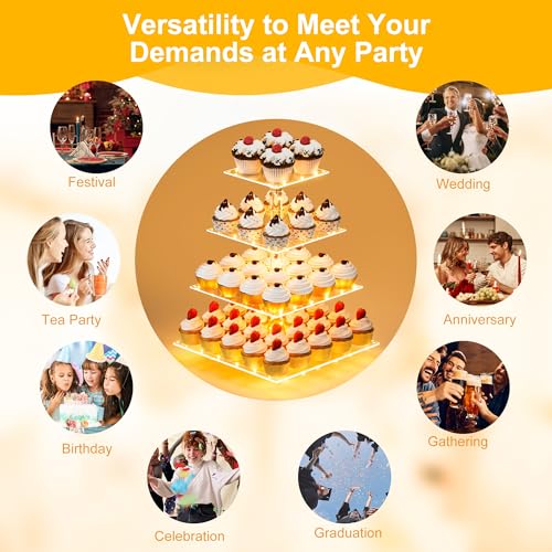 Assembled 4 tier dessert display for events