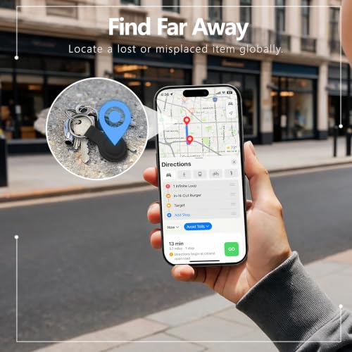 Boillisime smart tag attached to a keychain