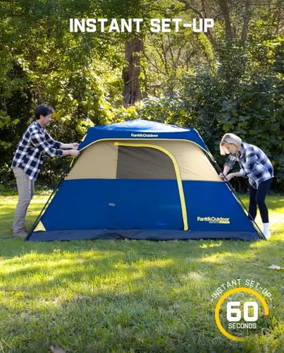 Instant setup cabin tent structure