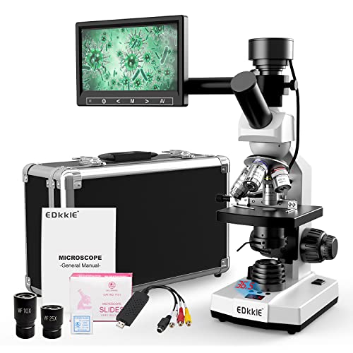 EDKKIE Monocular Microscope with 7'' LCD screen