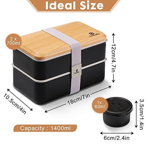 Sinnsally Bento Box stackable compartments